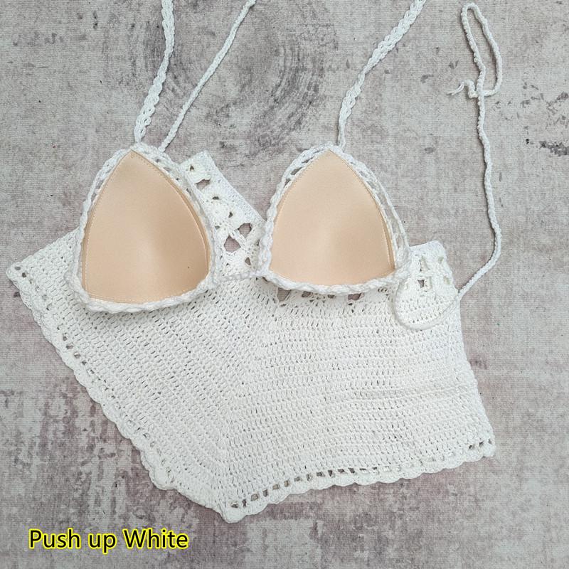 Handgemachtes Häkel-Bikini-Set mit Brustpolstern - Brasilianischer Badeanzug Bademode