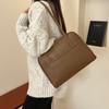 Korean Style Pu Leather Tote Bag Large Capacity Women's Handbag Vintage Boston Shoulder Bag  Lady