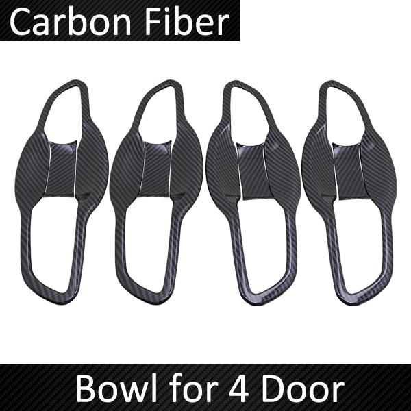 For Honda Civic 10 2016 2017 2018   4 PCS Exterior Carbon Fiber Door Handle Cover Catch Trim Car Cap Styling Accessories