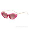 European and American new personalized small frame cat eye metal eyebrow *** glasses women's retro high-end fashion sunglasses