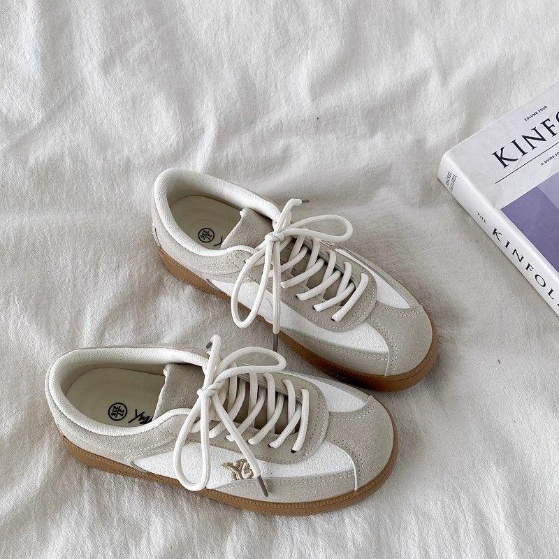Spring new collar dancer retro women's shoes lace-up sports platform casual fashion shoes