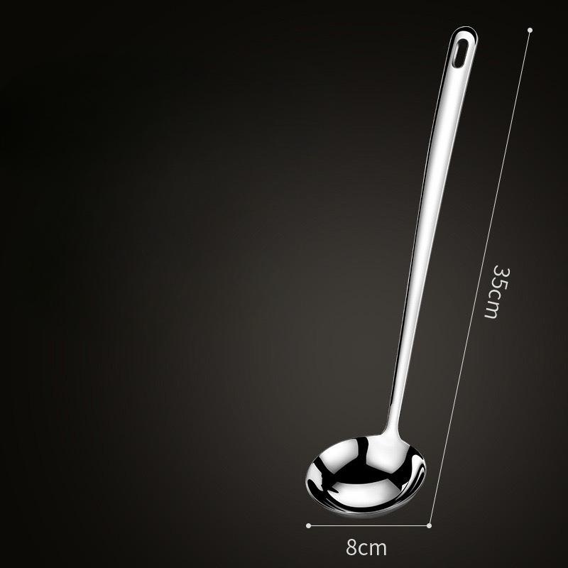 Thickened 304 Stainless Steel Double-purpose Long-handled Hot Pot SpoonRice Spoon and Soup Spoon Large