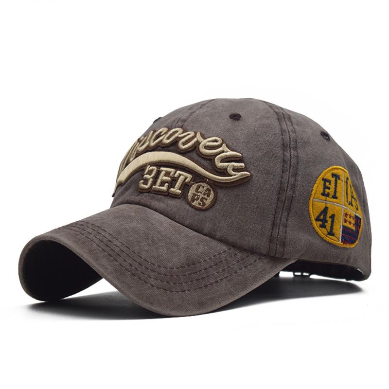 Neue Reine Baumwolle Old Washed 3ET Bestickte Baseballkappe Outdoor Koreanische Version Sonnenhut Sommer Herrenkappe