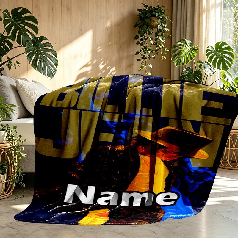 Personalisierte Michael Jackson Druckdecke mit individuellem Namen, Heimdekoration, Schlafzimmer, Sofa, Camping, Couch, Geschenke für Geburtstag WeihnachtenEnthusiasten