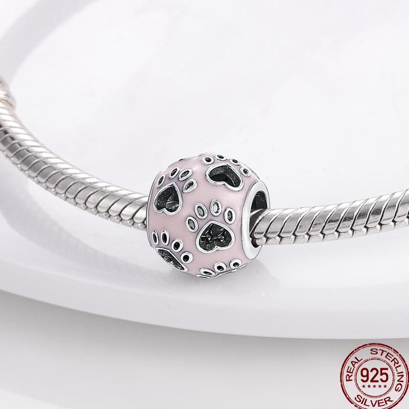 Copper Pure Pink Love Puppy Pet Pink Perfume Pendant Beads Suitable For 3Mm Original Bracelet Diy Jewelry