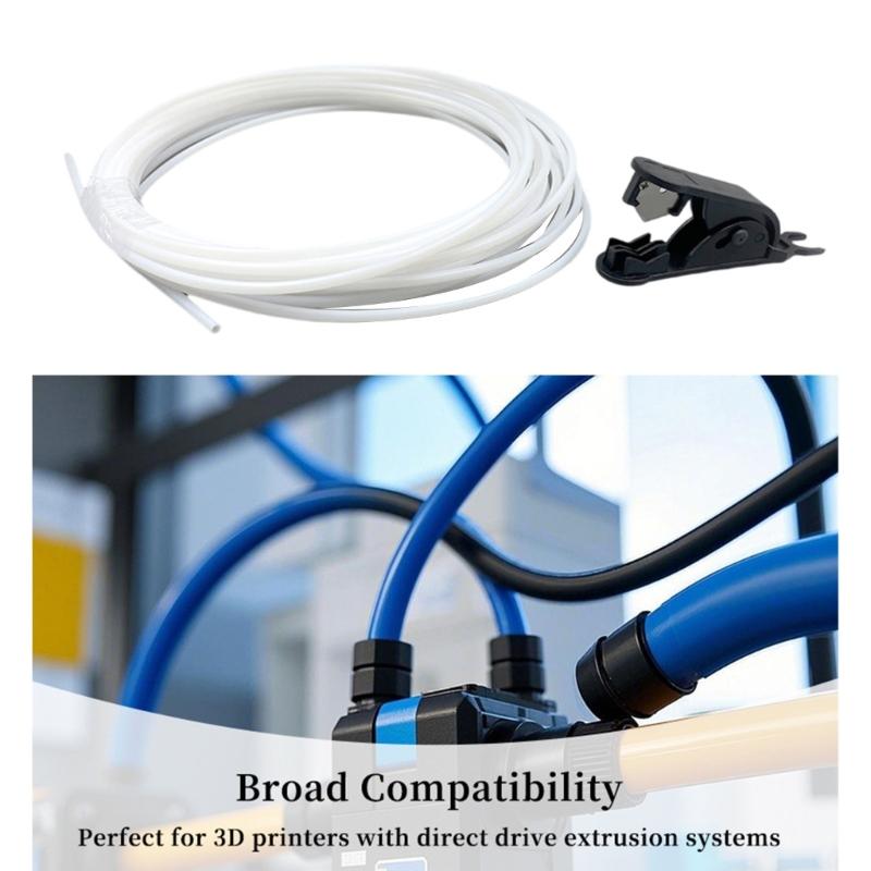 Tubo in PTFE da 10 m con clip Resistente alle alte temperature Taglio preciso Per stampanti 3D Lab P1P/P1S Basso attrito