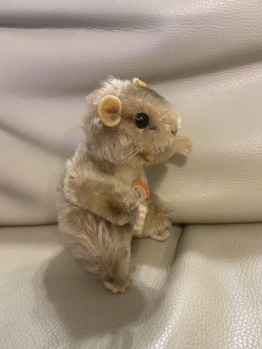 [USED] Steiff Piff Marmot Mouse Plush Toy Teddy Bear Guinea Pig