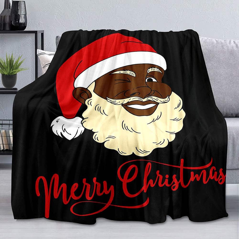 Santa Claus Blanket Christmas Theme Throw Blanket for Girls Boys Gift Super Soft Cozy Flannel Fuzzy Blanket for Couch Sofa Bed