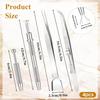 4 PCS Sprinkles Tool for Cake Decorating, Stainless Steel Cake Tweezers, Pearl Piercing Ball Grabber Tweezers for Cookie Cupcake
