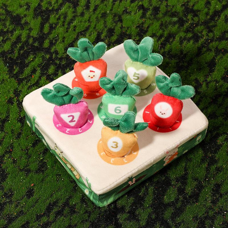 Early Education Plush Carrot Toy Baby Soft Cloth Book Kids Developing Games For Boys Girls Babies Craft Educational Sensory Toys