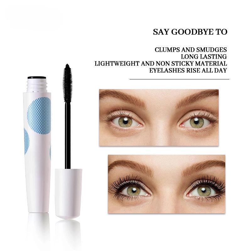 Velvet Black Thick Mascara Waterproof Non-blooming Non-makeup-free Long Curling Durable Styling Base Cream