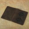 Ethnic Style Crazy Horse Leather Passport Holder Wallet