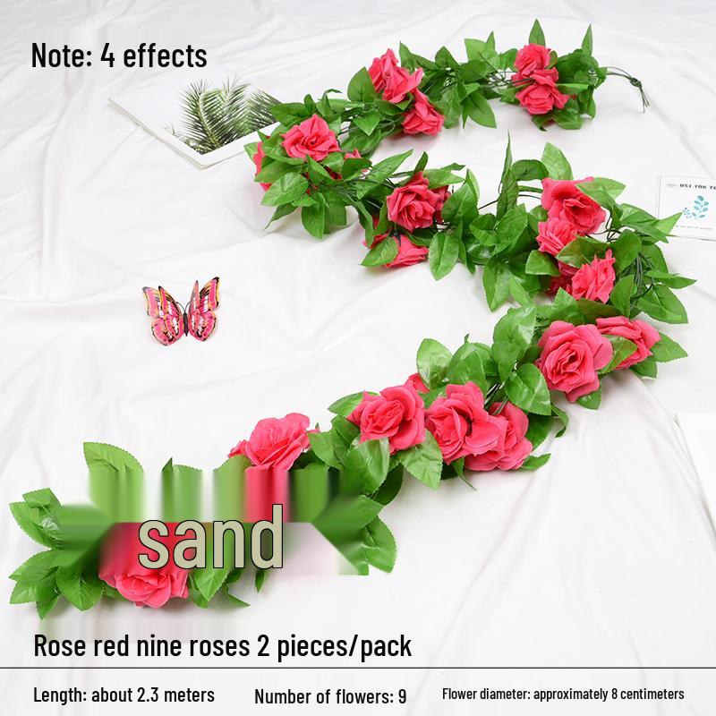 Artificial Rose Vine Floral Ceiling Decor
