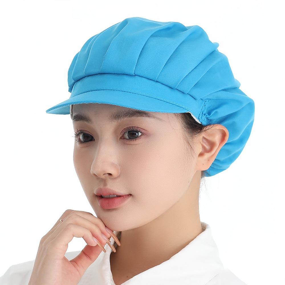 Dust-proof Chef Hat Elastic Hair Nets Cap Fashion Catering Cap  Food Service