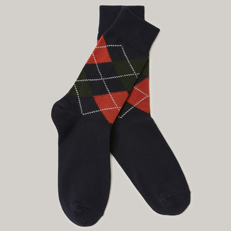 EIGENE MERKMALSFARBE.OFC Argyle Socken (Marine)