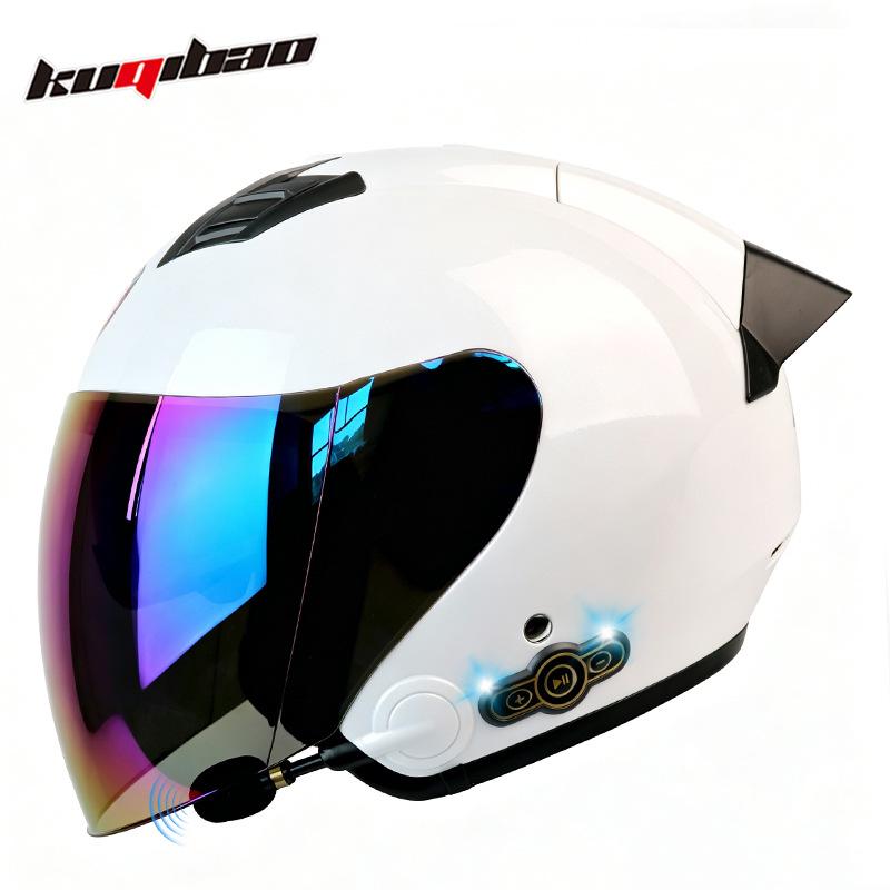 Cool Ride Bao Lightweight Bluetooth Motorcycle Helmet with Double Visor, 3C Certification, Long Battery Life, and Excellent Sound Quality
