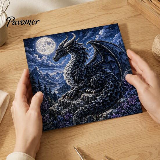 Set Creativo Drago Fantasy Kit Poke Art su Tessuto, Progetto Decorazione Stanza Tema Mitico 3D, Kit Creativo Senza Cuciture per Adulti, Decorazione Casa Fatta a Mano Stress