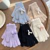 Thickened Cold-proof Gloves Touch Screen Five Finger Gloves Fashion Knitted Gloves  Women