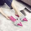 Fashion Sequins Mules Shoes Pointed Toe Flat Women's Slippers and Ladies Sandals On Promotion Easy Wears Original Casual Unique Slides