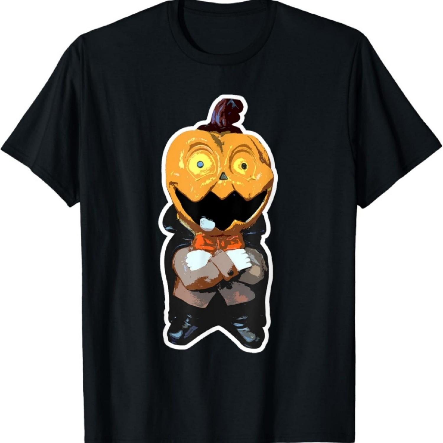 

Смешная жуткая страшная футболка с гномом на Хэллоуин, тыква-фонарь, Дракула XXXXXL чёрный