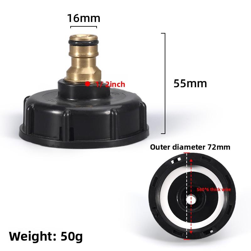 IBC Tank Chemical Drum Fittings Small Nipple Connector, Garden Connector, Water Pipe S60*6 To 1/2''