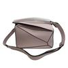 Genuine Leather Women's Bag With Geometric Stitching Contrasting Color Pillow Bag. Fashionable Portable Single Shoulder Diagonal