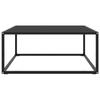 VidaXL Table basse Noir avec verre noir 80x80x35 cm