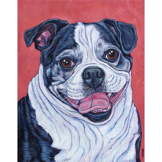 5D Diamond Embroidery Dog Full Round Square Diamond Painting Animal Full Square Resin Display Picture of Rhinestones Home Gift