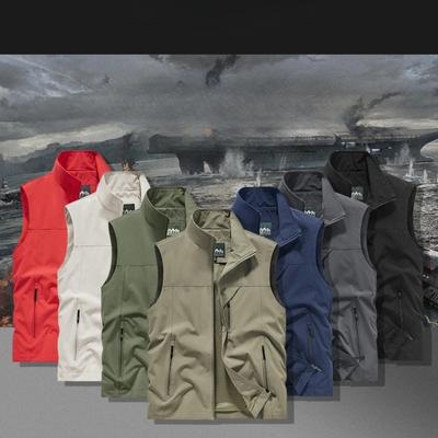 Nowa Męska Kamizelka Wiosenna Outdoorowa Taktyczna Męska Bezrękawnik Wiele Kieszeni Duży Rozmiar Męska Kamizelka Wędkarska Okrycie Wierzchnie