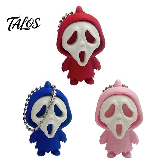 Portable Bag Accessory Mini Screaming Skeleton Keychain Pendant, 3D Printed Halloween Toy Hanging Decor, Backpack Schoolbag Purse Charm Accessories