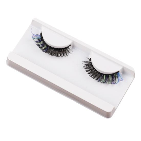 

1 коробка накладных ресниц драматический 3D эффект красочные цветные русские полоски ресницы наращивание ресниц макияж для женщин C