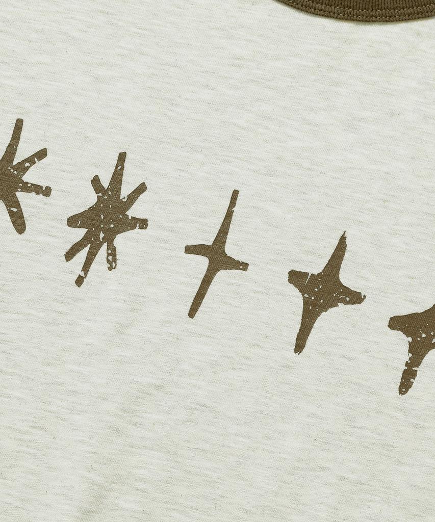 KIIMUIR [Crop] Flashmove Ringer Crop Short Sleeve T-Shirt_Oatmeal