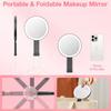 ABWR-Doppelvergrößerung 10X LED Kosmetikspiegel, Tragbar, Wiederaufladbar Mit 3 Farbbeleuchtung