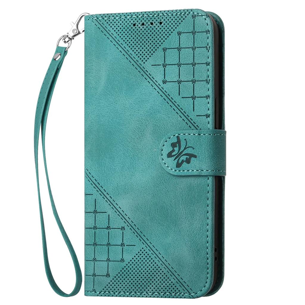 Cards Solt Emboss Butterfly Flip Leather Case For Samsung Galaxy S24 Ultra S23 Plus S22 S21 A55 A15 A35 A54 A14 A24 Bag Cover