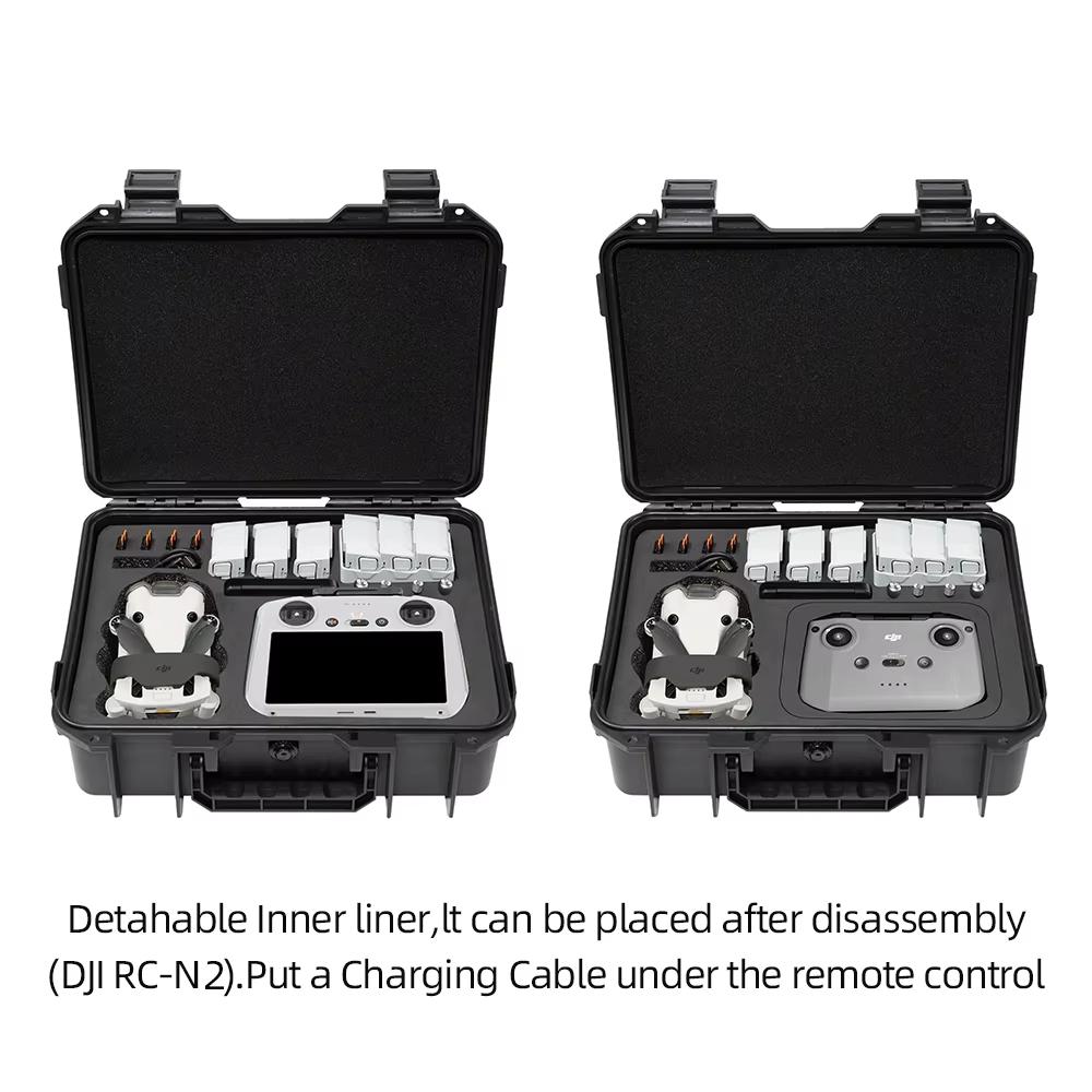 For DJI Mini 3/4Pro Case with Shoulder Strap, Mini 4 Pro Explosion Proof Case,Hard Shell  Mini 4 Pro Bag Portable Waterproof Box
