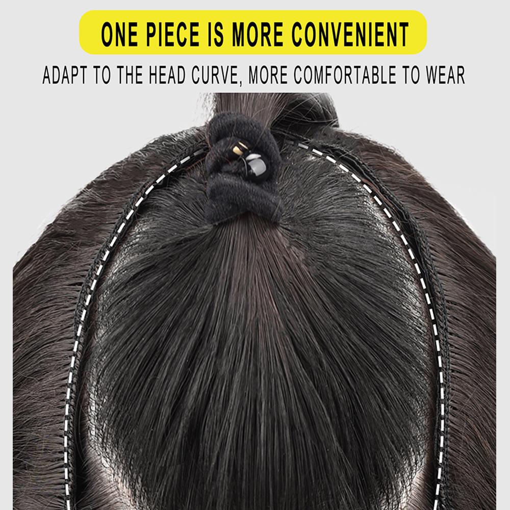 Long Wavy Synthetic Hair Extensions 4 Clip In One Piece Hair Wigs For Women Synthetic Clip On Hair Extensions