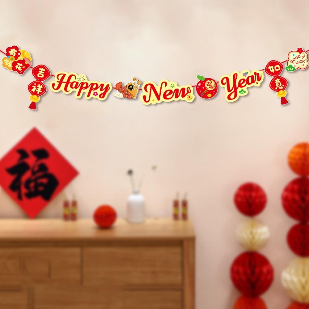 Paper Pull Flag Ornament Cartoon Snake Year Banner Hanging Snake Pendant  Spring Festival