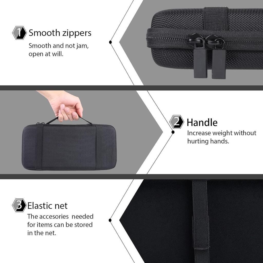 co2CREA Storage Case Compatible with Razer Huntsman V3 Pro Mini/Huntsman Mini Tenkeyless Gaming Keyboard (Black) (Case Only)