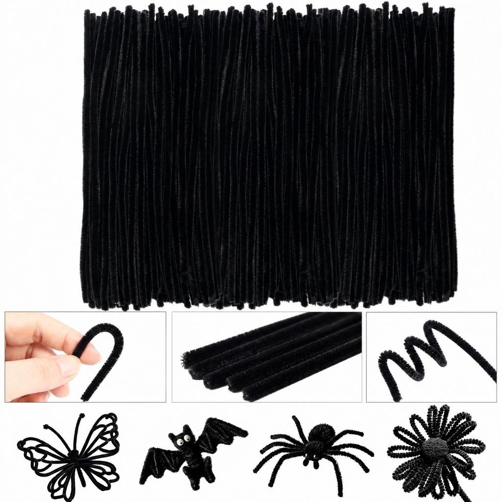 500er-Pack Pfeifenreiniger, mehrfarbige Stiele für Kunst und Handwerk, DIY-Dekorationen für Halloween, Herbst, Weihnachten und Feiertagsbasteln