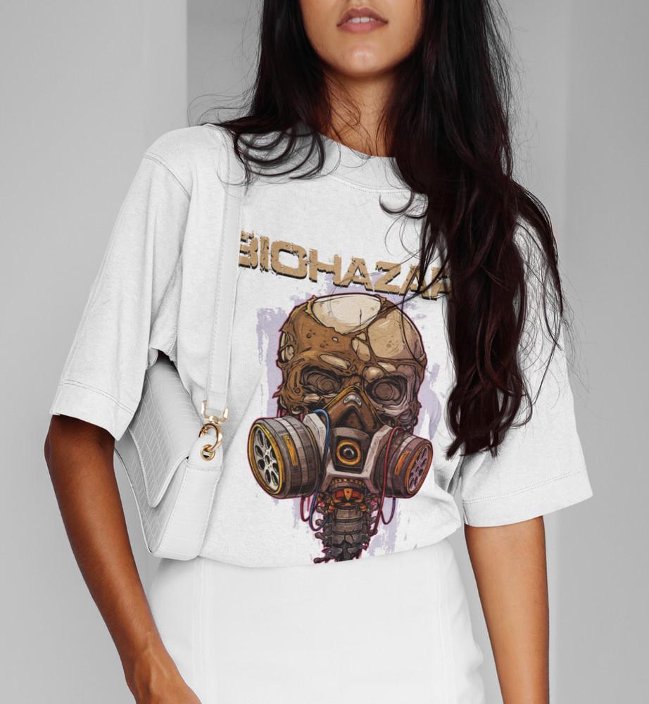 Biohazard Rock Band 80s 90s Concert Fan Womens Shirt Oversized S-XXXL