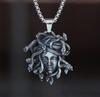 Mythology Medusa Gothic Pendant Necklace With Zinc Alloy Charm Daily For