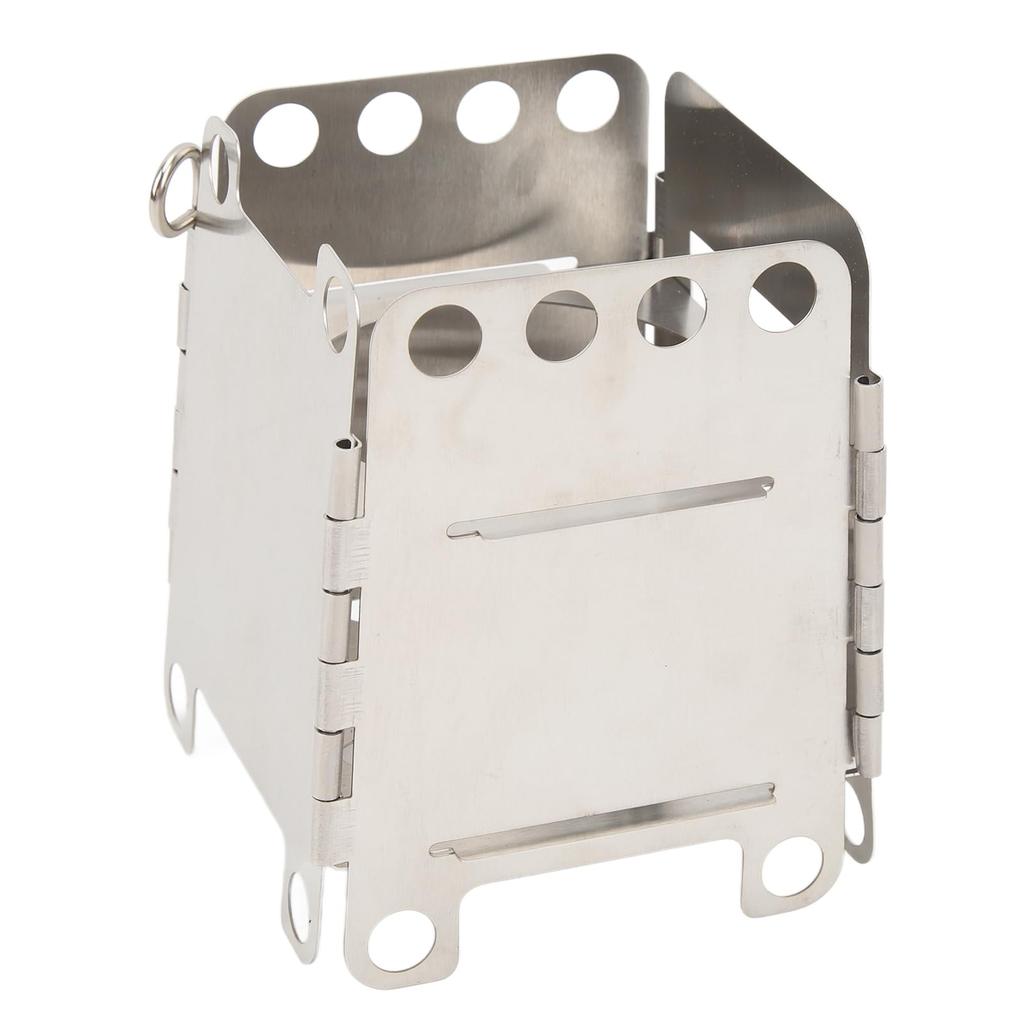 Portable Wood-Burning Stove, Stainless Steel Camping Stove, Ultralight Mini Pocket Camping Stove, Compact for Backpacking and Hiking