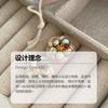 Oil Painting Series Geometric Flower Earrings Light Luxury Premium Simple Earrings Natural Pearl Fashion Versatile Earrings
