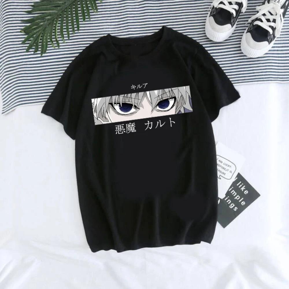 Anime Hunter X Hunter Tshirt Japan Unisexga Hisoka Killua Zoldyck Kawaii Funny T Shirts Kurapika Devil Eye Short Sleeve Tee Tops