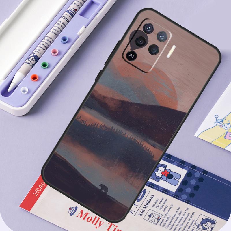 Nature Forest Mountain For Oppo A60 A80 A40 A94 A74 A54 A15 A18 A38 A58 A78 A98 A16 A76 A96 A57 A17 A77 A5 Pro Case