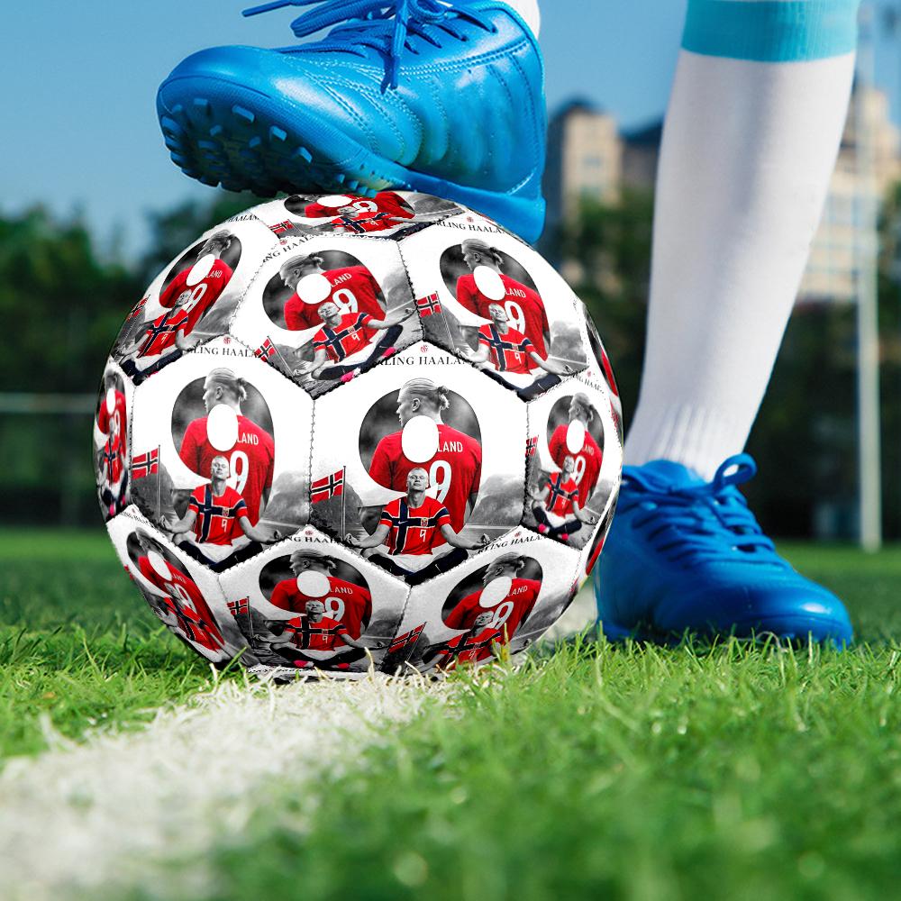 1pc Man City Legend Poster Size 5 Soccer Ball PVC Football Sports Matches Training Outdoor Games Beach Elastic Balls 07e120
