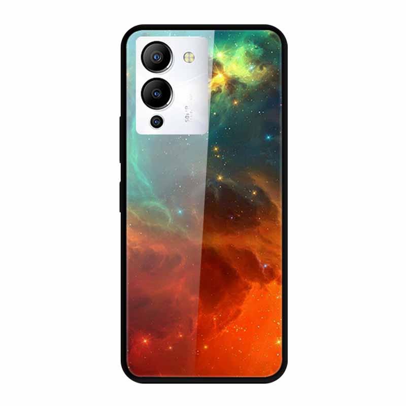 Luxury Shockproof Tempered Glass Back Cover Hard Case For Infinix Note 12 G96 Infinix Note 11pro 11s Protective Cool Phone Cover