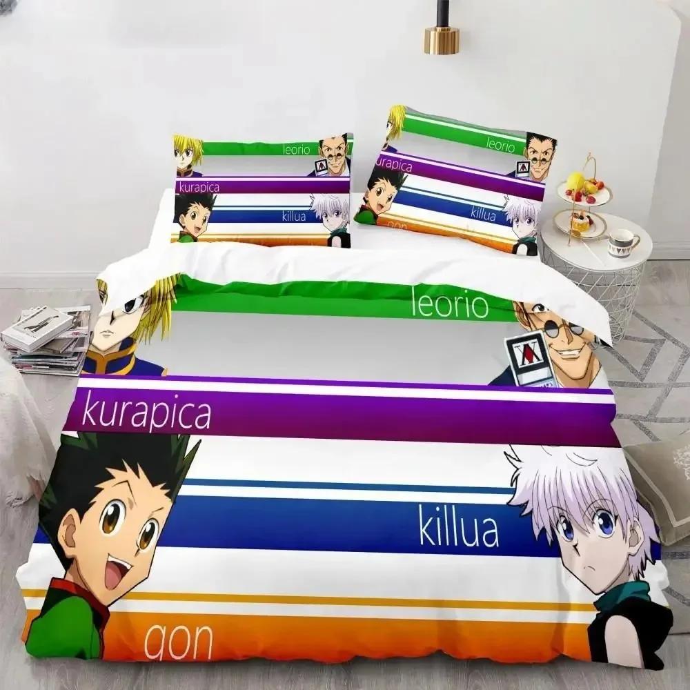 Hunter X Hunter 3D Duvet Cover Set Bedding Set Japanese Anime Twin Queen King Quilt Cover Pillowcases Polyester 3D Print Anime