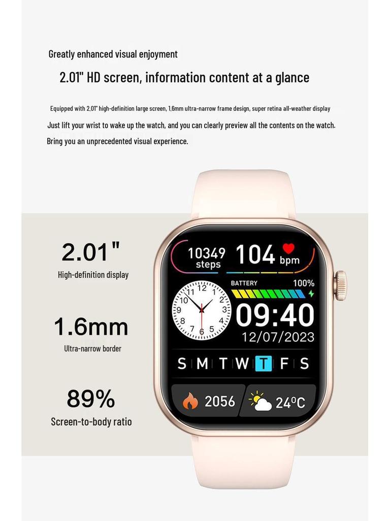 2025 Smartwatch Bracelet: Round Sport Bluetooth Heart Rate Tracker with Aluminum Alloy Design