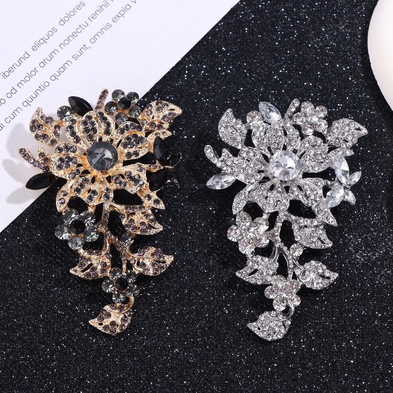 Exquisite  Colorful  Big Flower Brooch Charm Ladies Wedding Party Costume Jewelry Accessories Gift